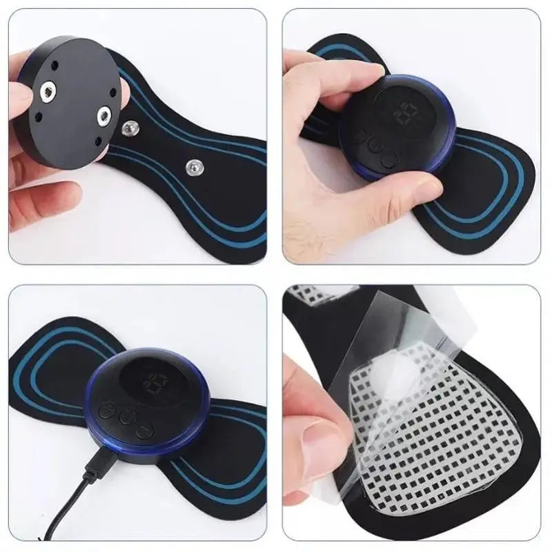 Kit de Massagem Portátil - Massageador de Costas e Tapete para Pés