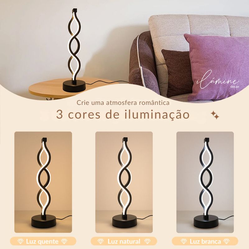 Luminária de Mesa Spiral Torcido